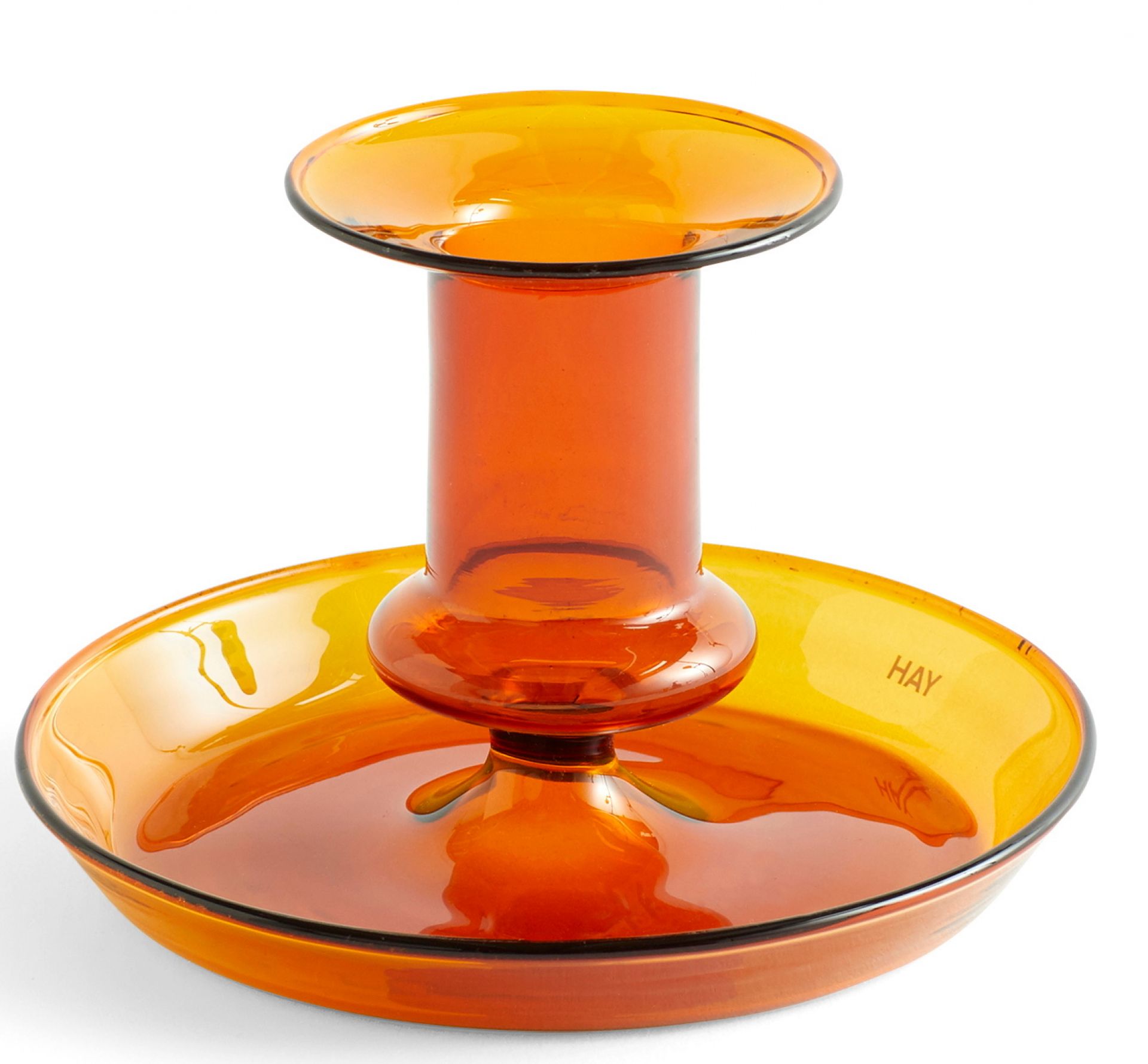 Flare candlestick amber Hay SINGLE PIECE